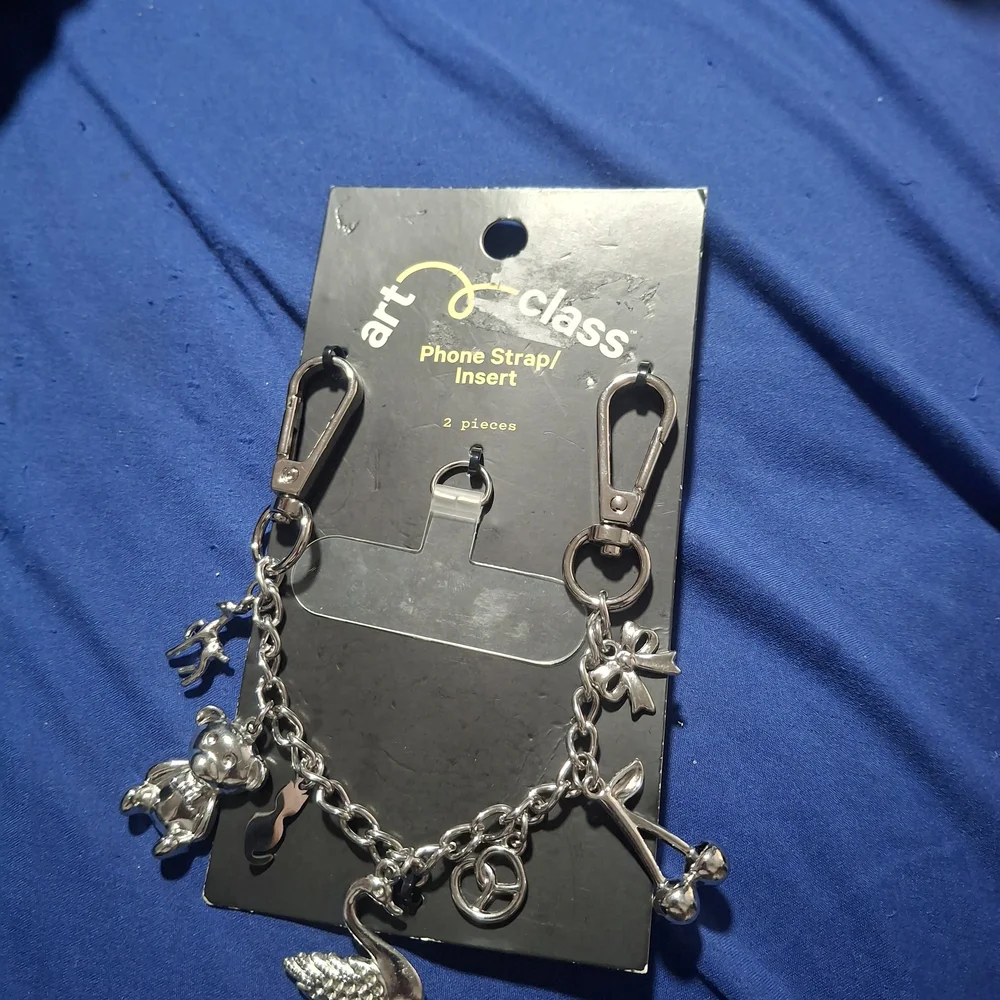 Silver Charm Phone Strap